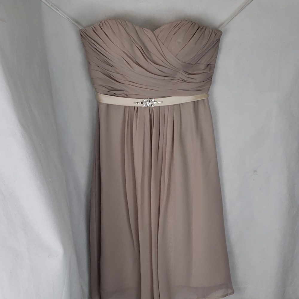 FOREVER YOURS strapless bridesmaid formal dress